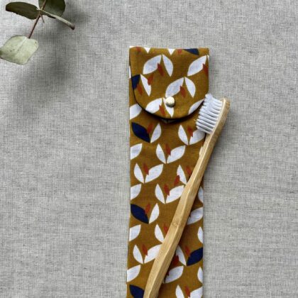 Etui a brosse à dent Lotus moutarde
