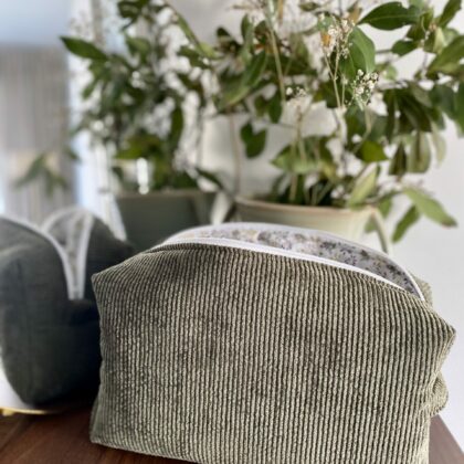 TROUSSE VELOURS - Kaki