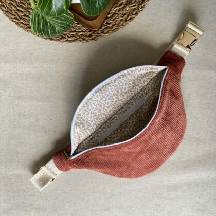 SAC BANANE EN VELOURS - OLIVIA