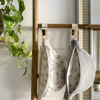 LES SACS BANANE EN COTON ET VELOURS - CAMILLE