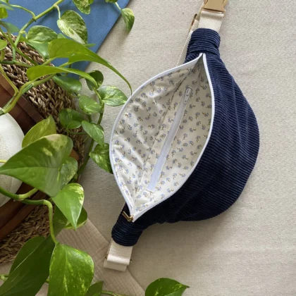 SAC BANANE EN VELOURS - ÉLIE