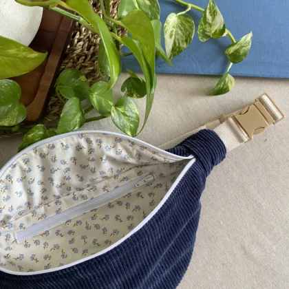 SAC BANANE EN VELOURS - ÉLIE