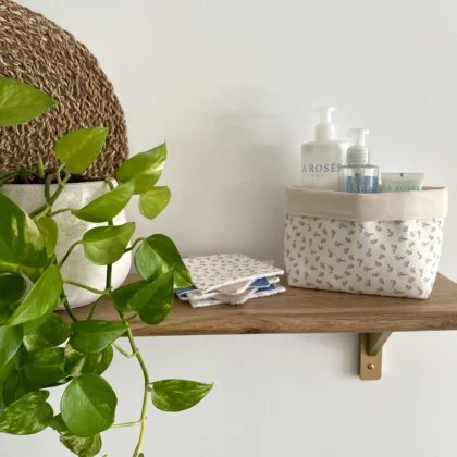 PANIER DE RANGEMENT ET SEMAINIER DE COTONS - COLLECTION ÉLIE
