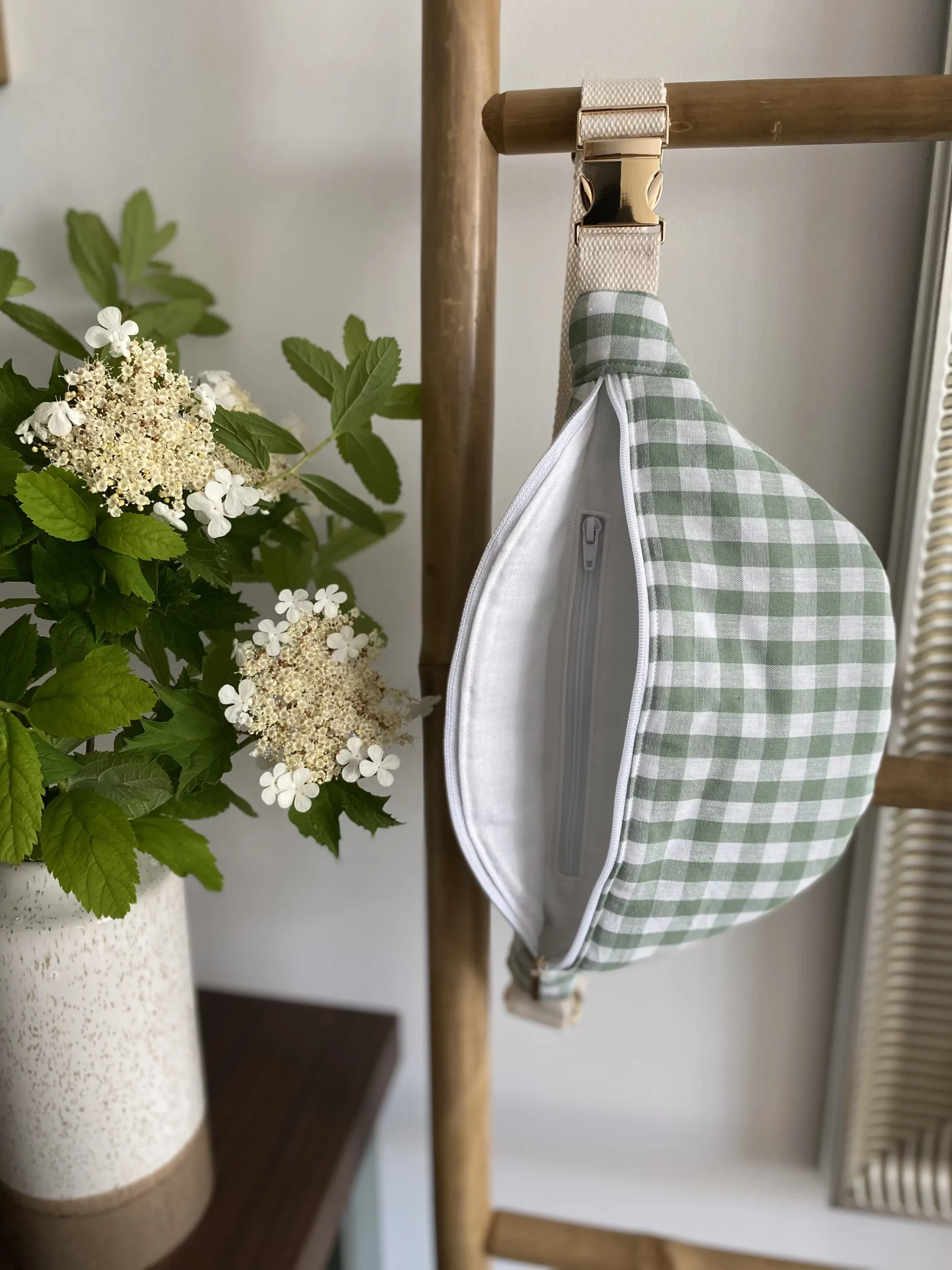 SAC BANANE - VICHY VERT