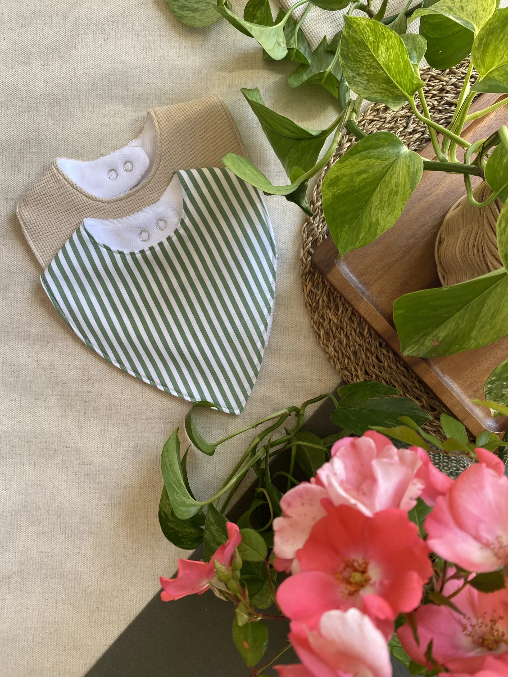 DUO DE BAVOIRS - RAYURES VERTES