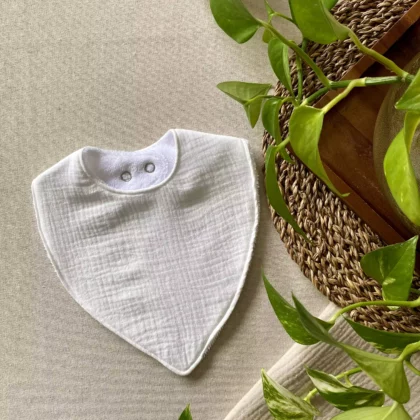 BAVOIR DOUBLE GAZE - UNI BLANC