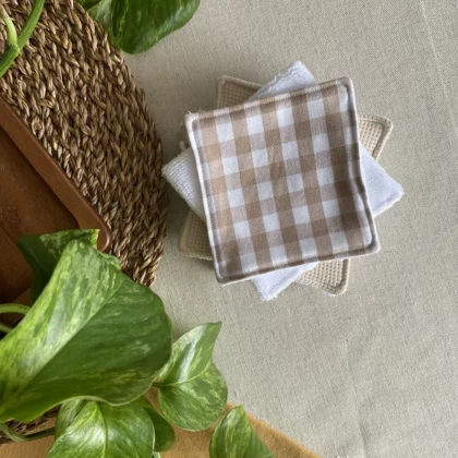 SEMAINIER DE COTONS - VICHY BEIGE