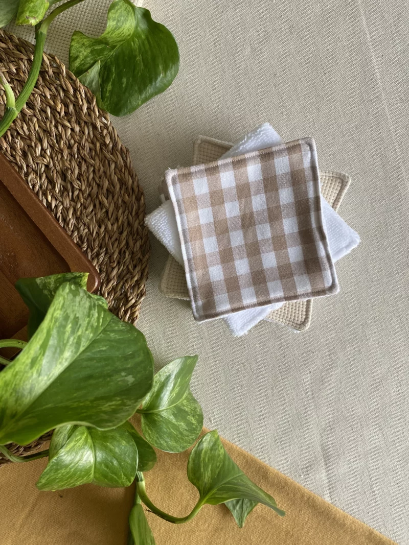 SEMAINIER DE COTONS - VICHY BEIGE
