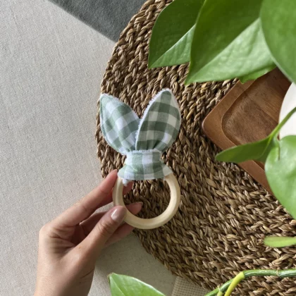 ANNEAU DE DENTITION - VICHY VERT