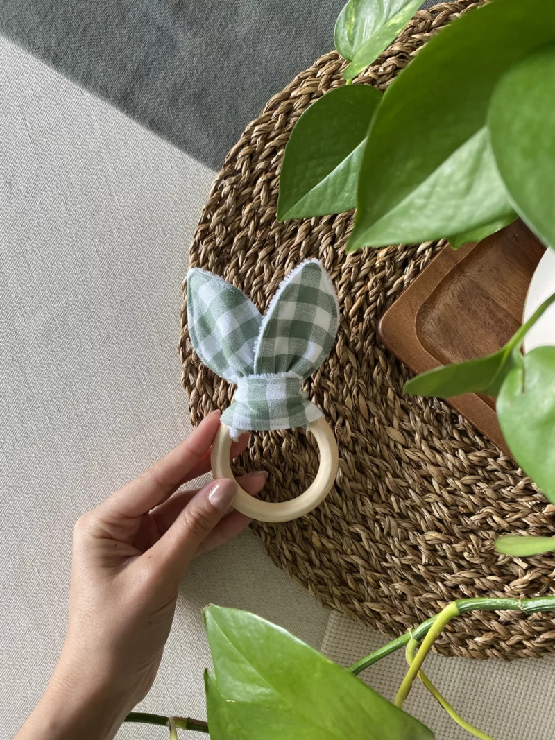 ANNEAU DE DENTITION - VICHY VERT