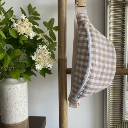 SAC BANANE - VICHY BEIGE