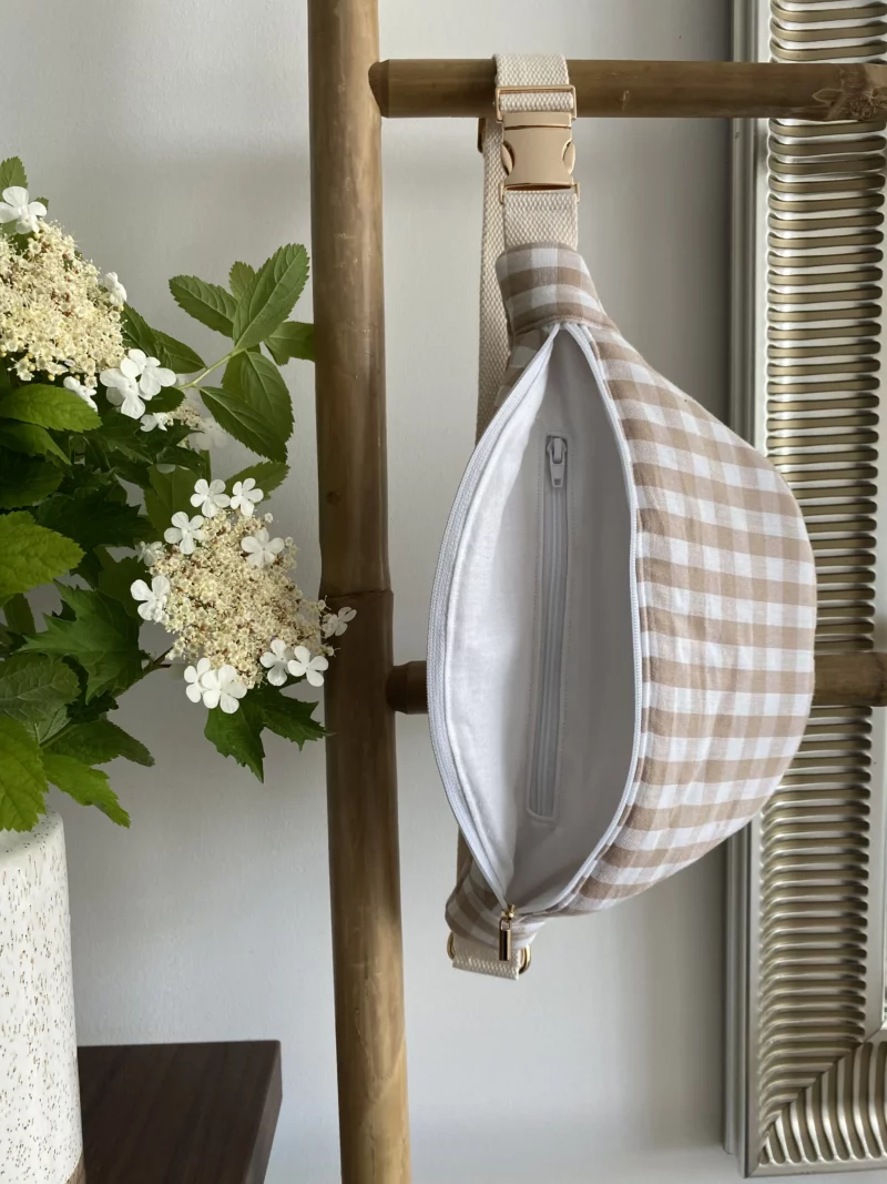 SAC BANANE - VICHY BEIGE