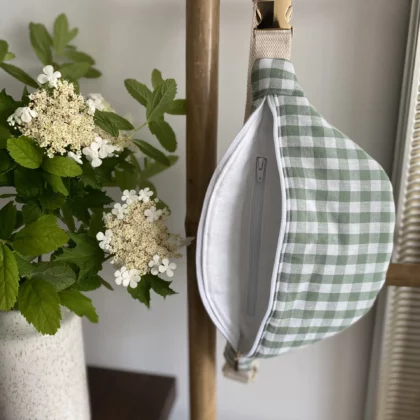 SAC BANANE - VICHY VERT
