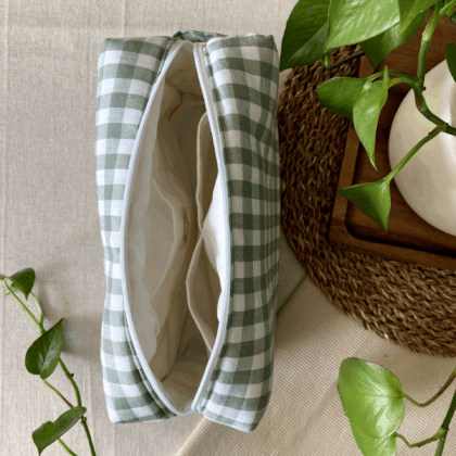 TROUSSE DE TOILETTE - VICHY VERT