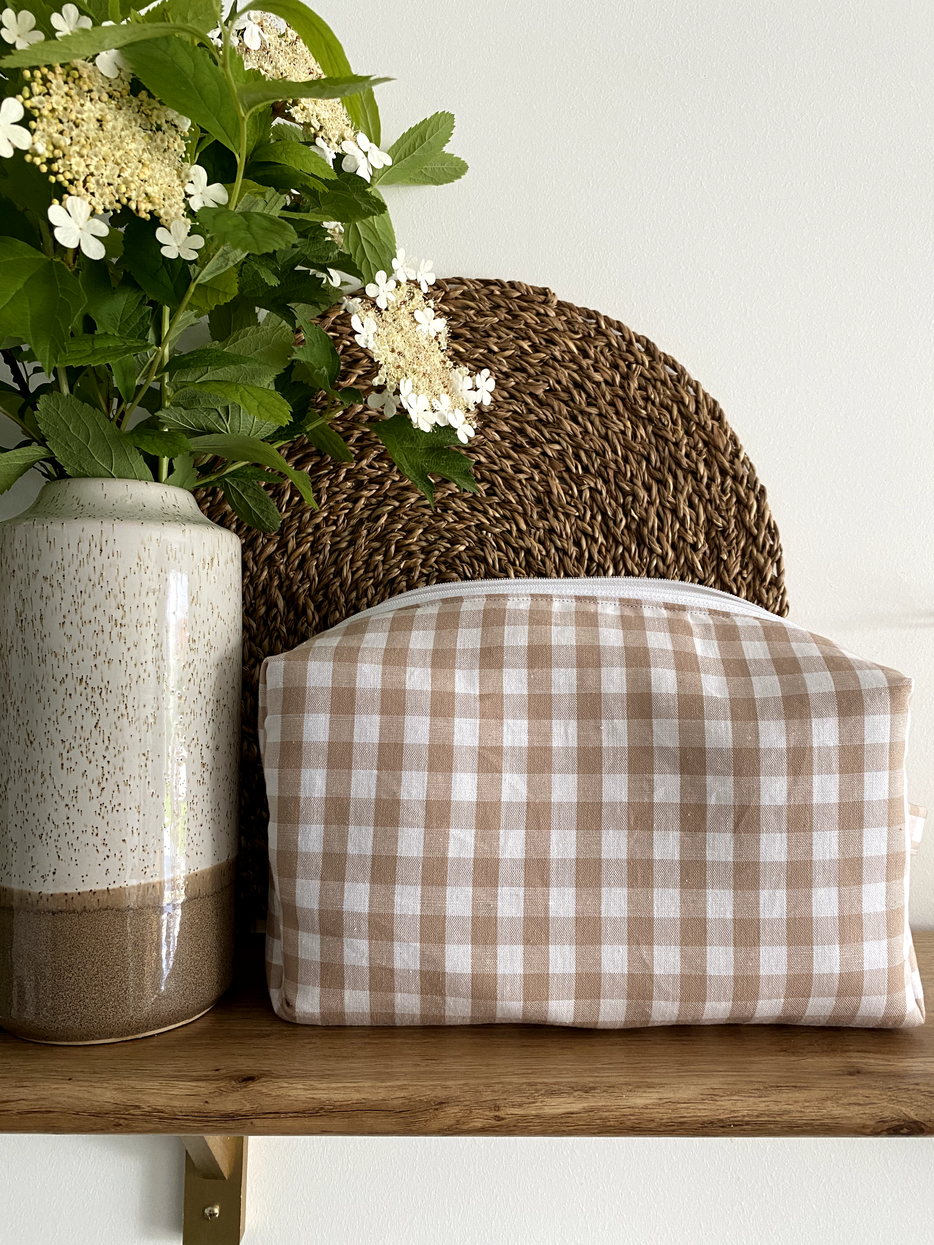 TROUSSE DE TOILETTE - VICHY BEIGE