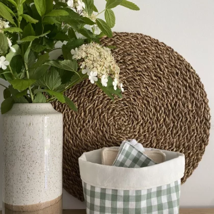 PANIER ET COTONS - VICHY VERT