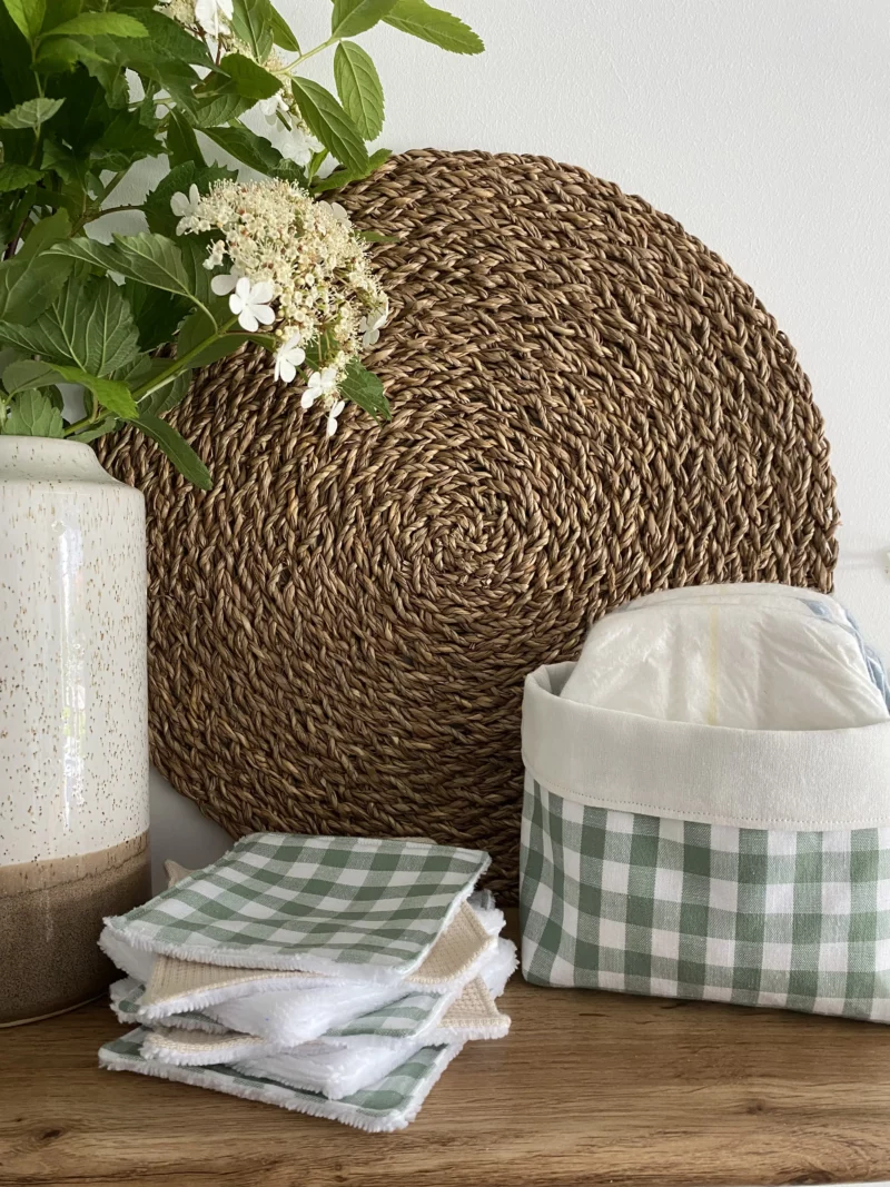 PANIER ET COTONS - VICHY VERT