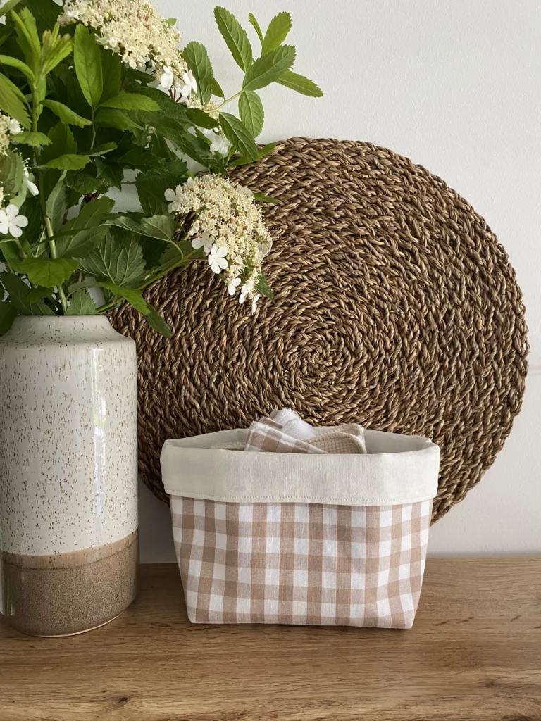 PANIER ET COTONS - VICHY BEIGE