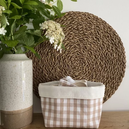 PANIER ET COTONS - VICHY BEIGE