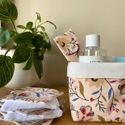 PANIER DE RANGEMENT ET SEMAINIER DE COTONS LAVABLES - SWANN